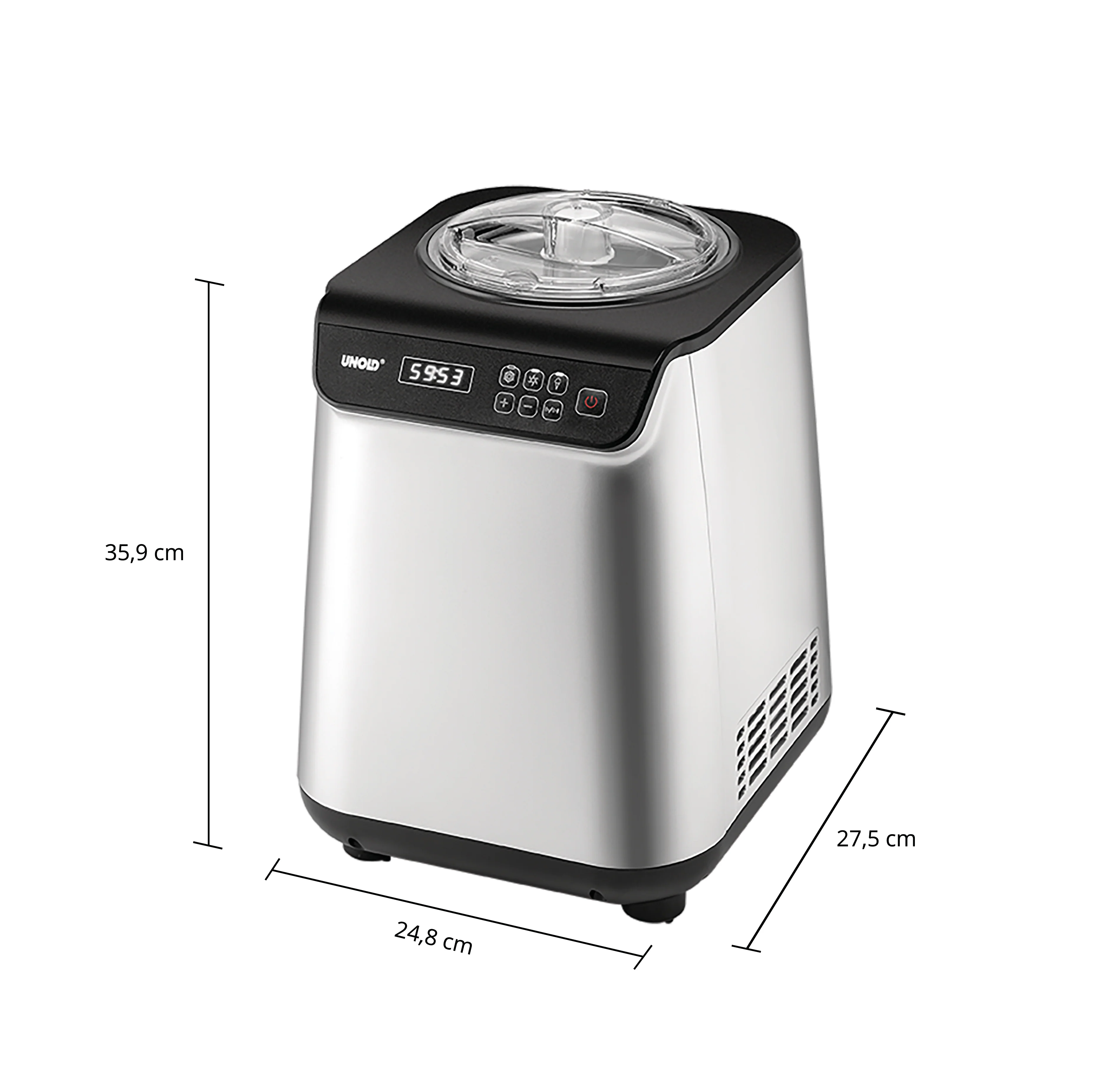 Uno Sorbetmaschine 2025 mit Rezeptbuch, 1,2 l