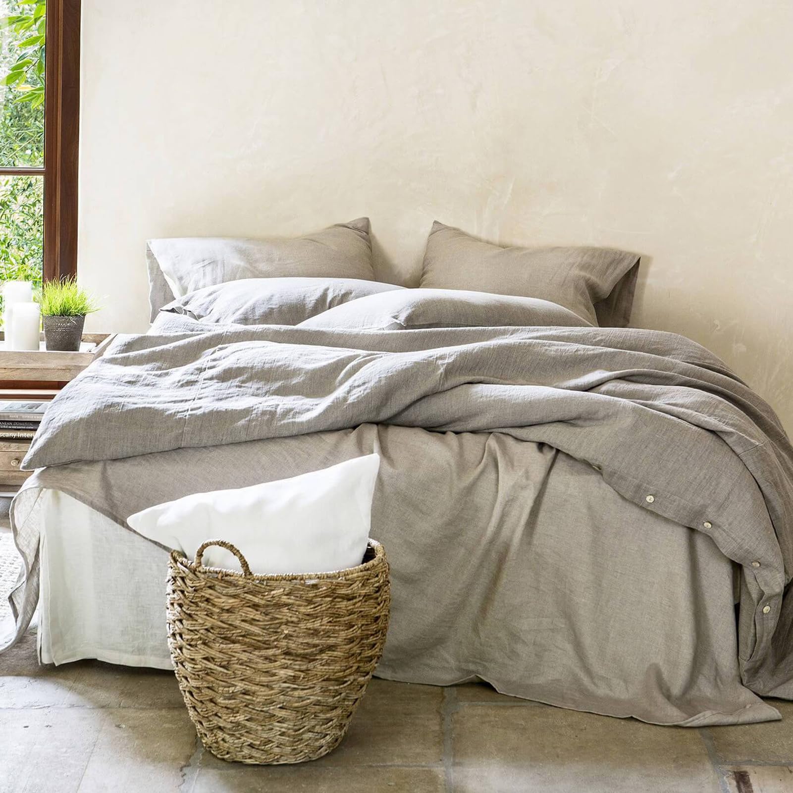 Holdbart sengetøjssæt i hør. Blødt og åndbart – 4 dele