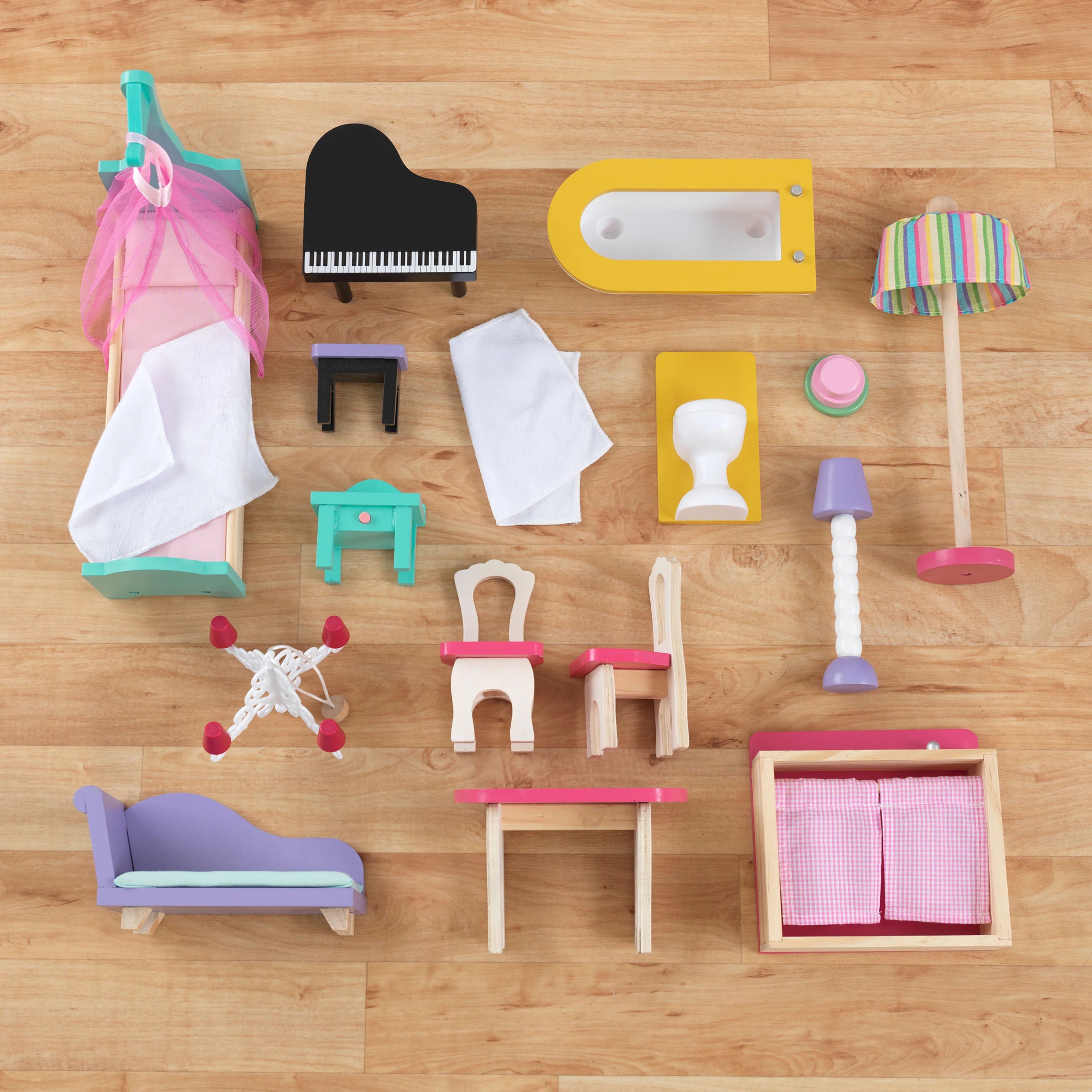 Maison de poupée en bois Annabelle de KidKraft avec ascenseur et 17 accessoires