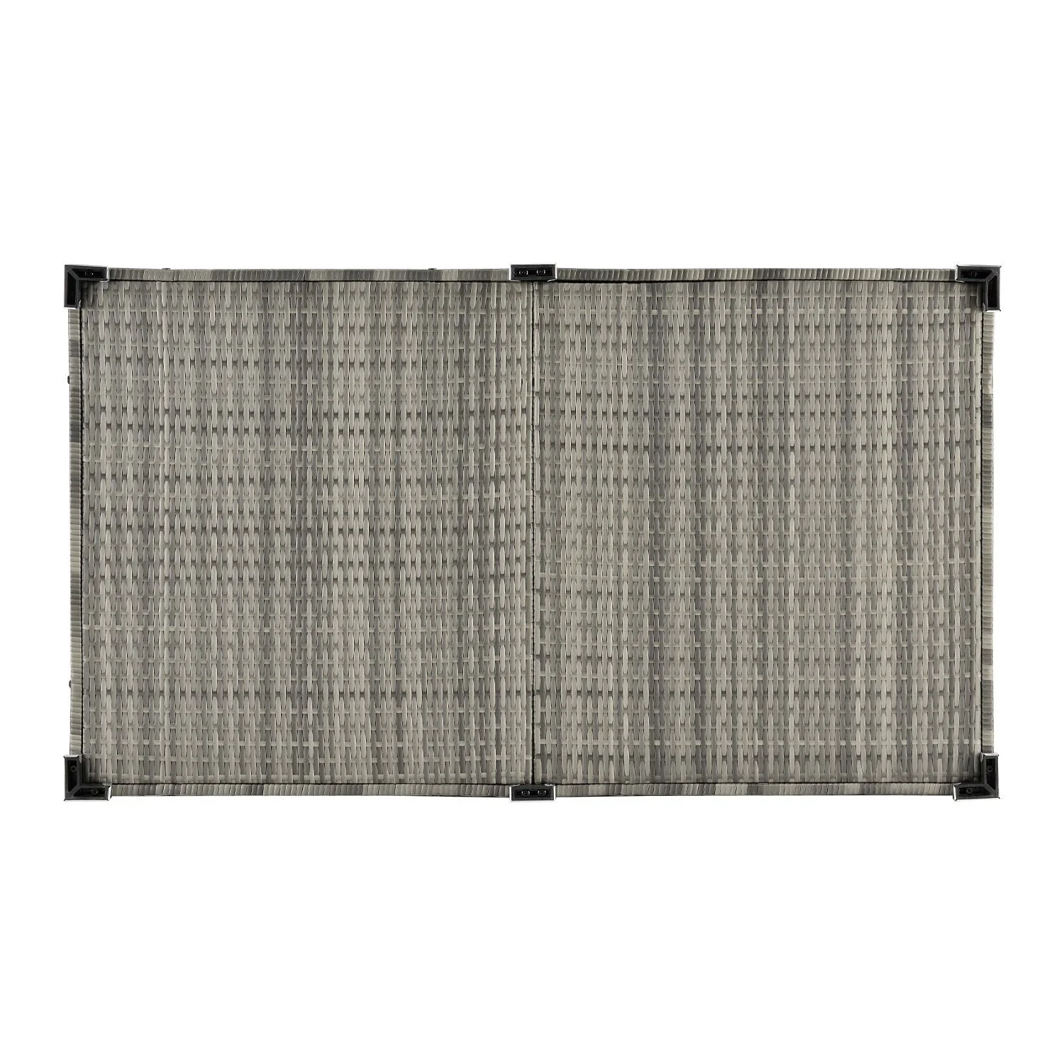 Coffre de rangement de jardin Ikaria 2025 en résine tissée – 950 L avec couvercle et doublure intérieure pour coussins