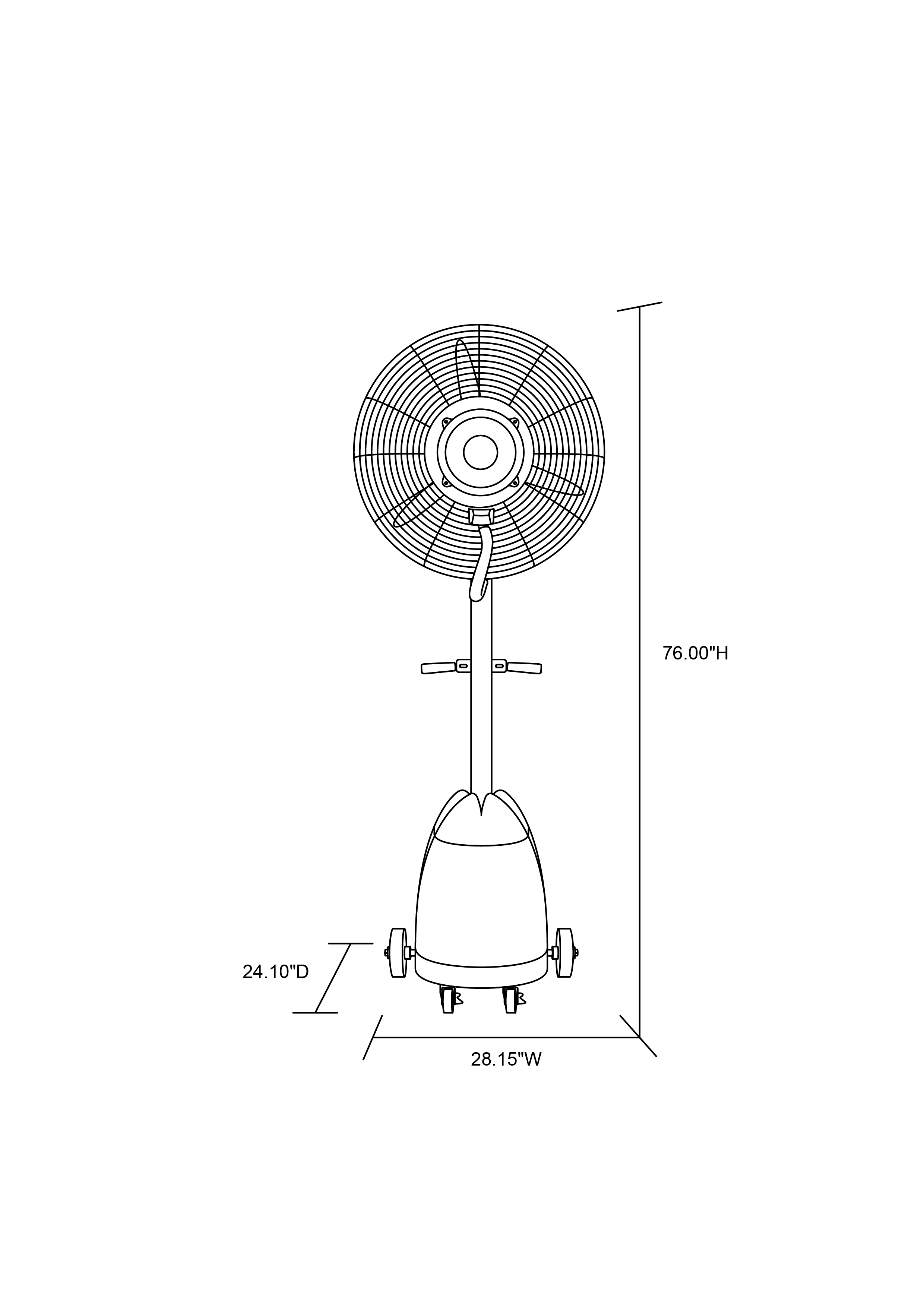 2025 Newair 26-Zoll-Standventilator mit Vernebler
