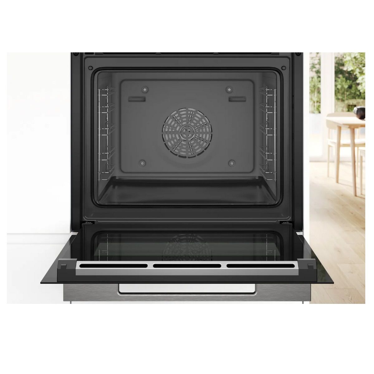 Bosch Einbau-Multifunktionsbackofen 71 l 60 cm A+ EcoClean Schwarz - HBG7541B1