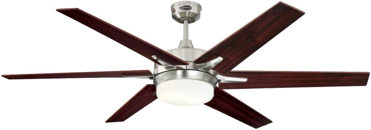 Westinghouse Lighting Cayuga Deckenventilator E27, 40 W, Satin Nickel