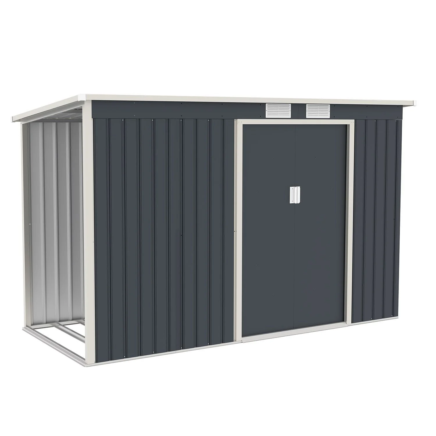 Abri de jardin métallique 2025 avec rangement pour bûches