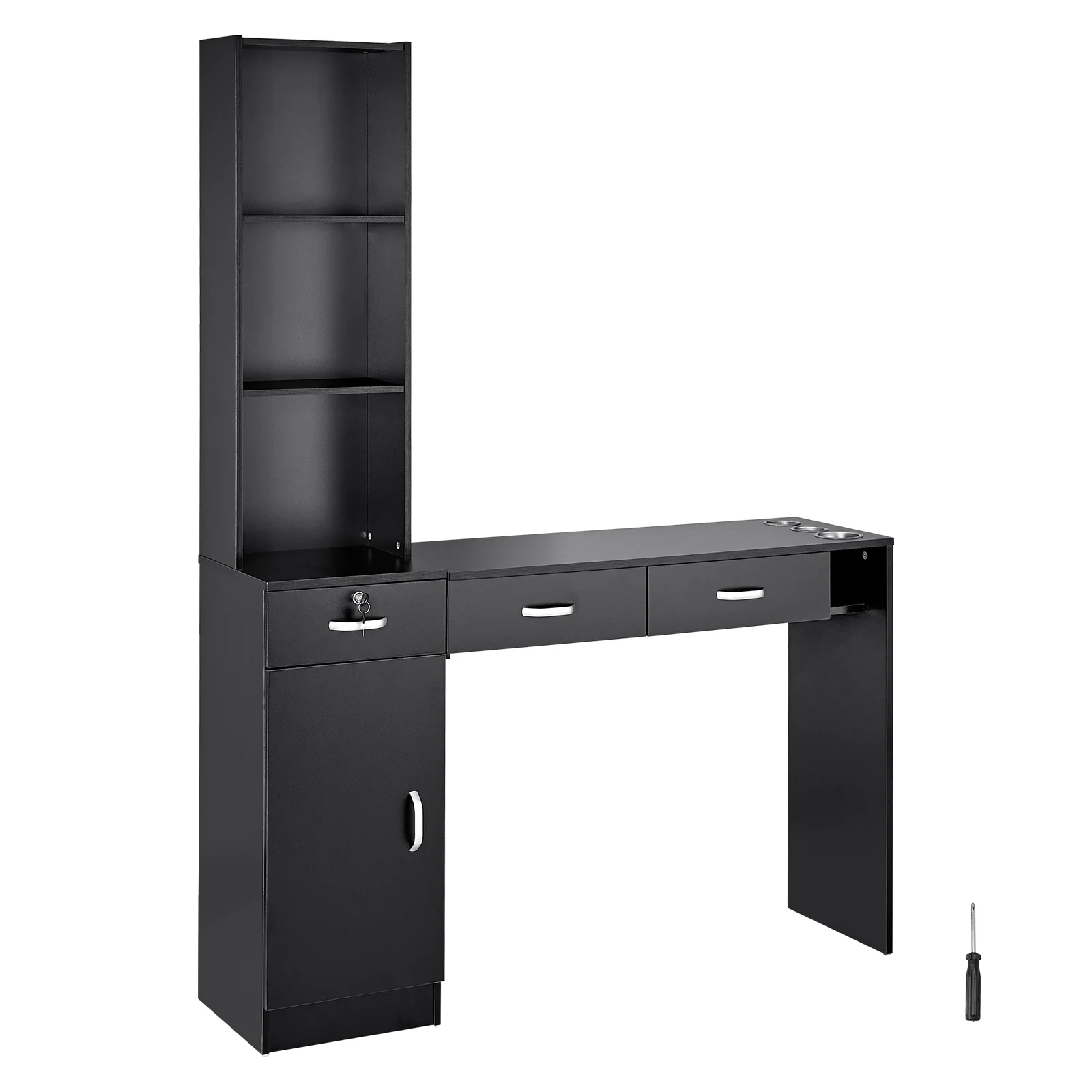 2025 SKYSHALO vægmonteret barberstation – Sminkebord til skønhedssalon og spa.