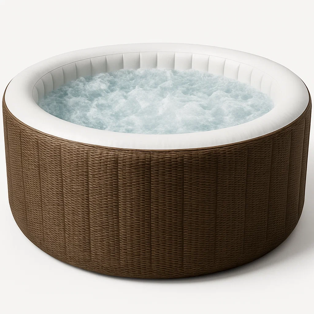Spa gonflable rond 180x180x71 cm 4 personnes marron/blanc gWAyzyM335sa