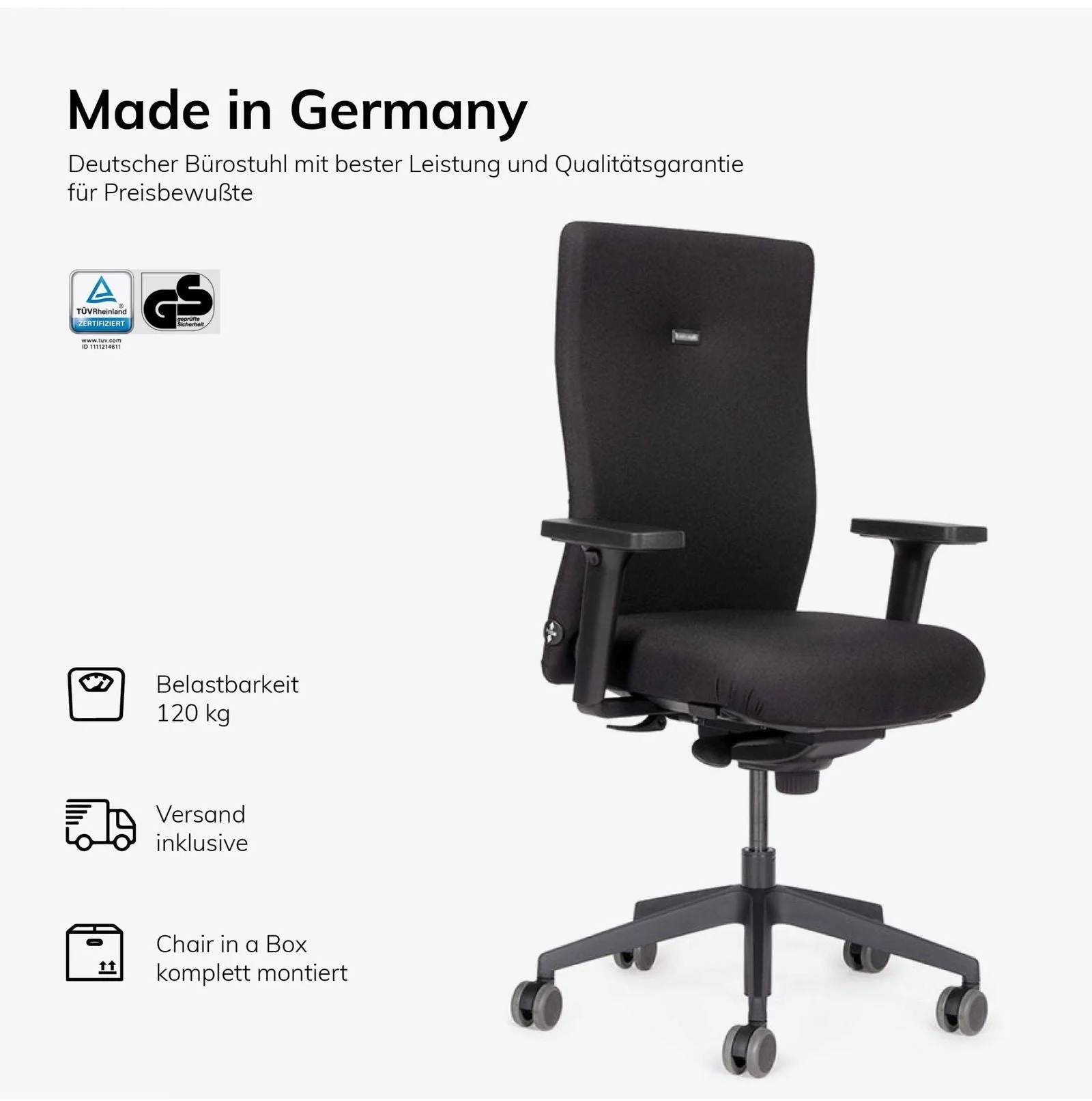 2025 Slow AG10 StartUP Ergonomisk Kontorstol med Armlæn – 30 års garanti