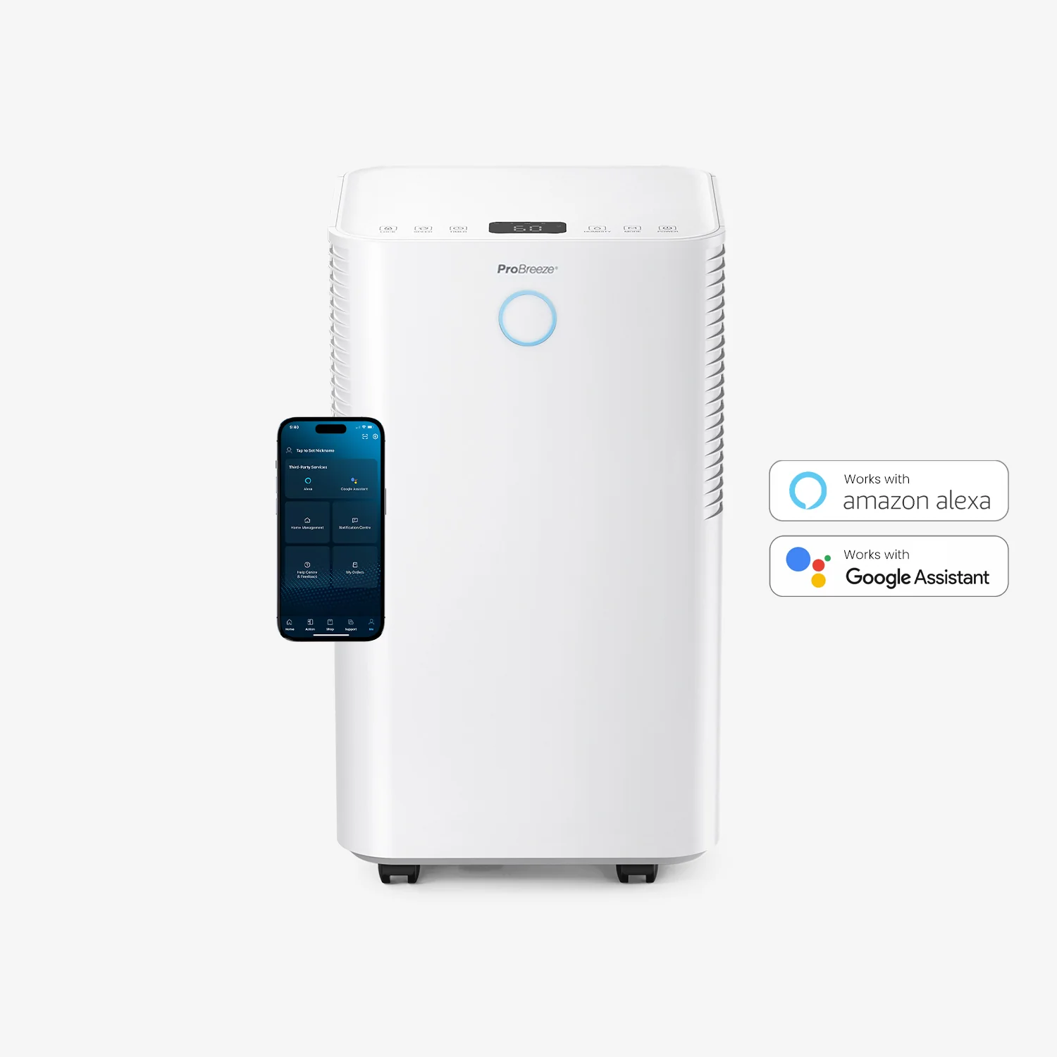 Déshumidificateur OmniDry 12L silencieux et écoénergétique avec contrôle par application intelligente