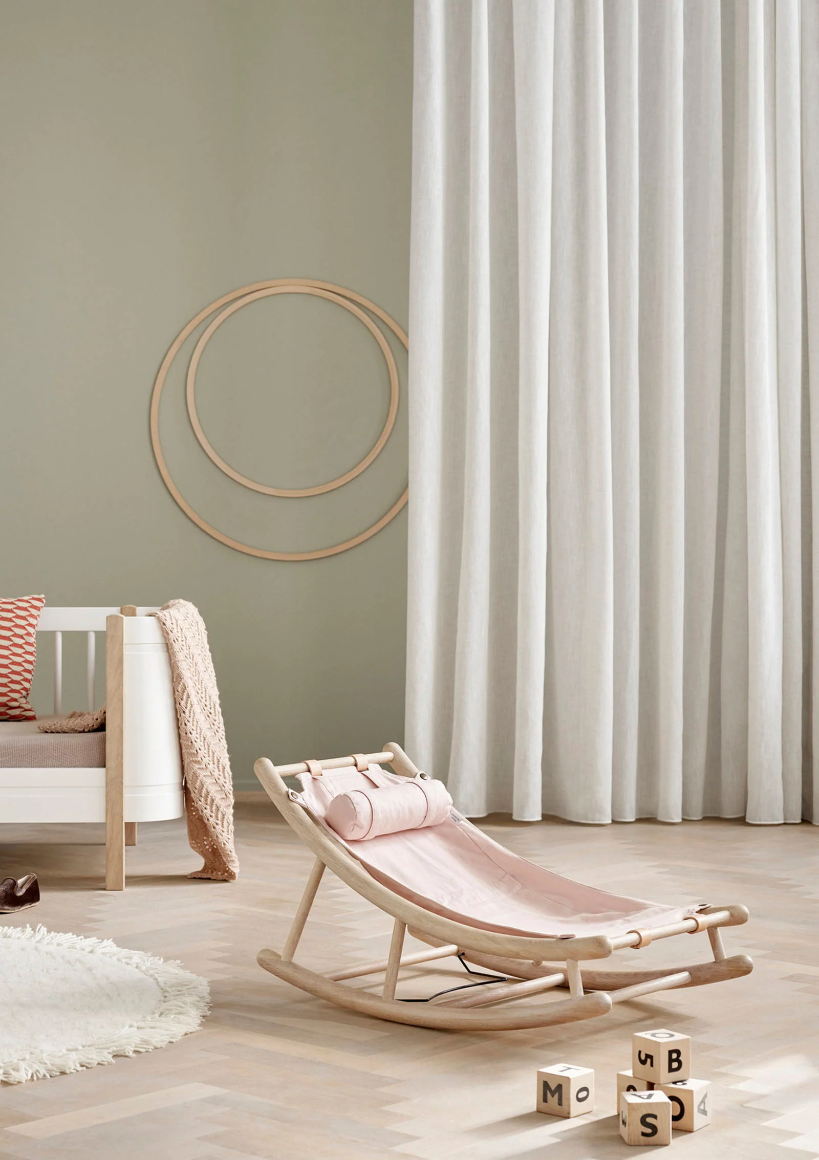 2025 Hængekøje til småbørn 'Træ' Eg/Pink