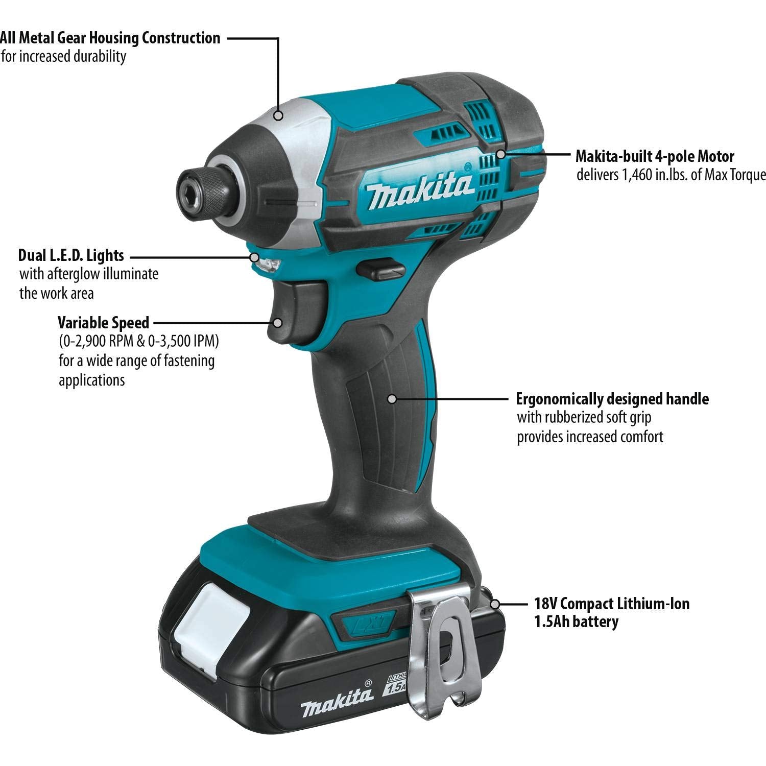 Makita CT225SYX 2-delt kompakt batteridrevet 18V lithium-ion LX® kombinationssæt