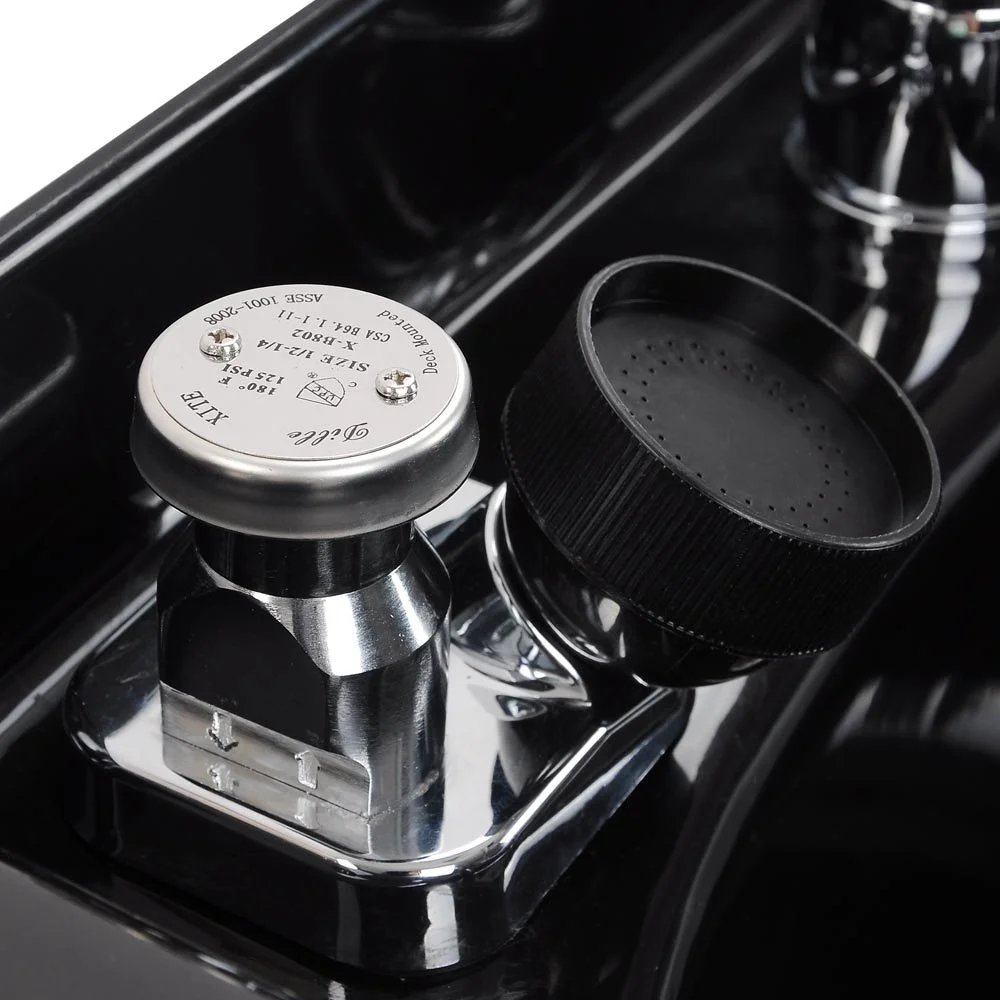 2025 Shampooenhed med gelhovedstøtte, hårstøtte og CUPC-certificeret anti-vakuum-enhed. Til frisørsaloner, spaer eller hjemmebrug. Formonteret.