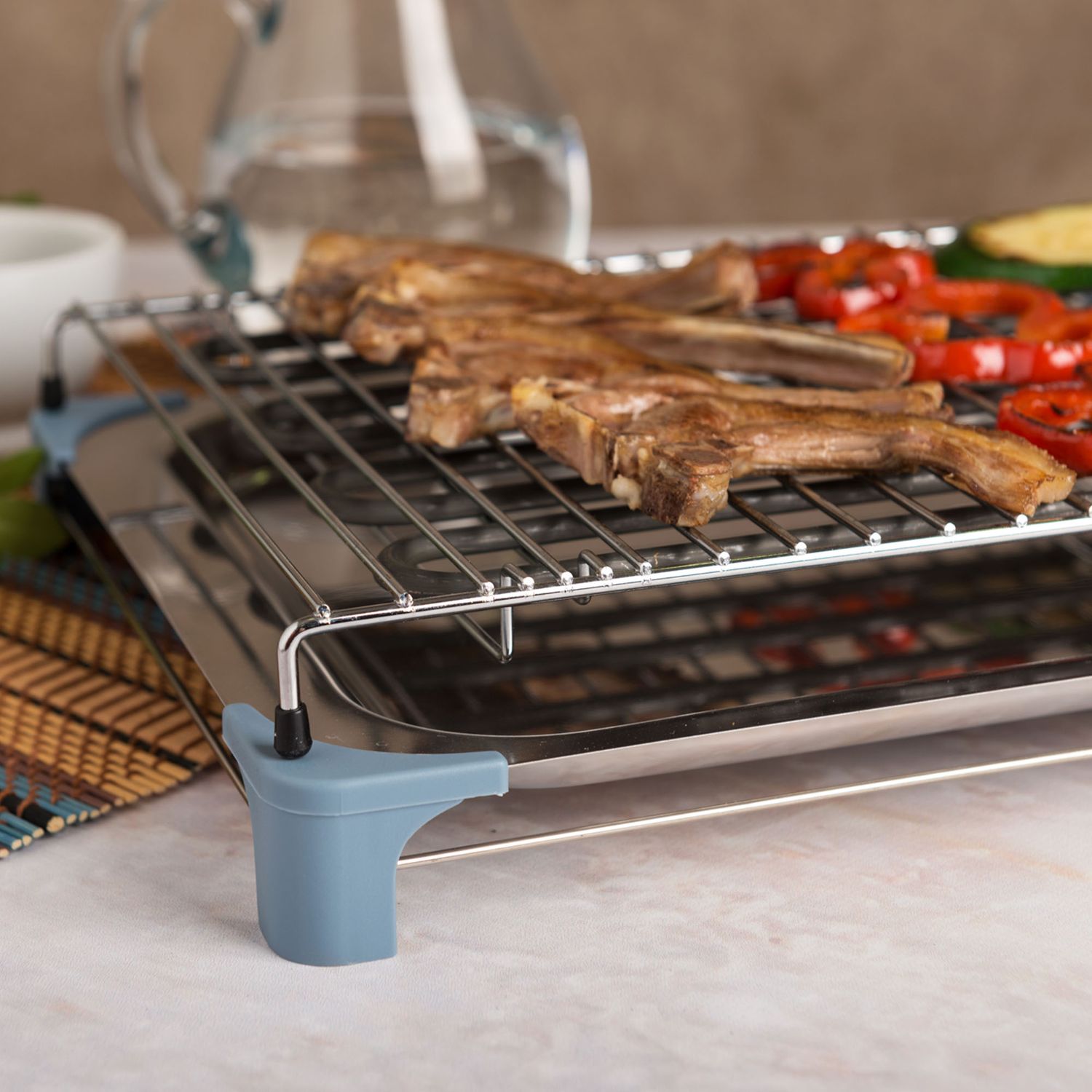 Jata BQ5101AM Elektrogrill. Gesundes Grillen ohne Rauch und Gerüche. Grill mit 2 Ebenen. Hergestellt in Spanien.