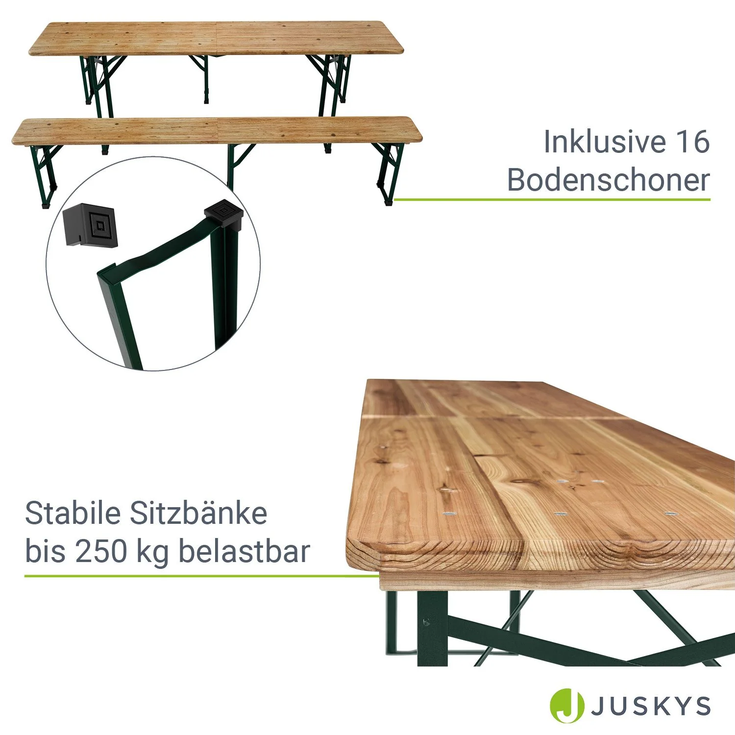 Amberg Klappbares Partymöbel-Set 2025, 180 x 74 x 74 cm