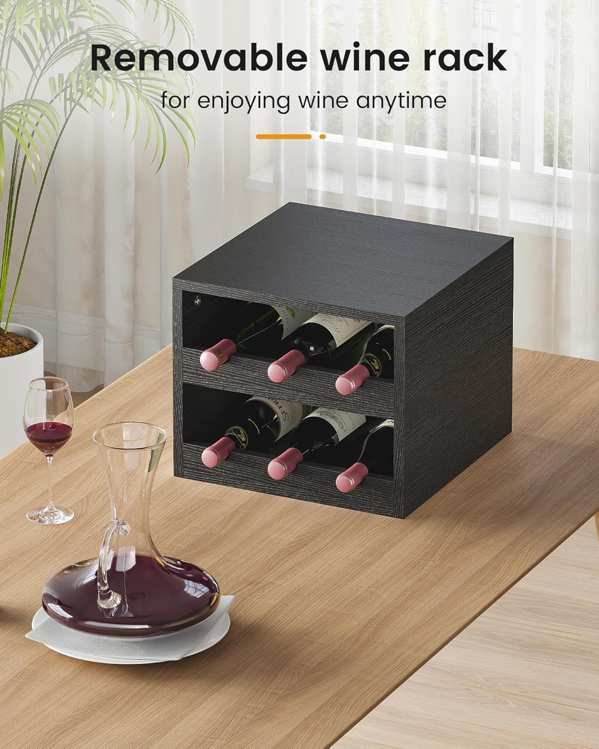 Küchenschrank, Küchen-Sideboard mit LED-Beleuchtung, Steckdosen, Buffet-Schrank, ausziehbarem Weinregal, 3 Schubladen, verstellbaren Einlegeböden, Küche, Wohnzimmer, Esszimmer, 103,5 x 40 x 180 cm, Schwarz