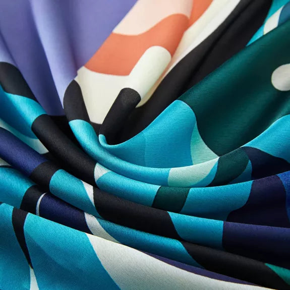 Toucan Large Square Silk Scarf | Blue (90 × 90 cm)