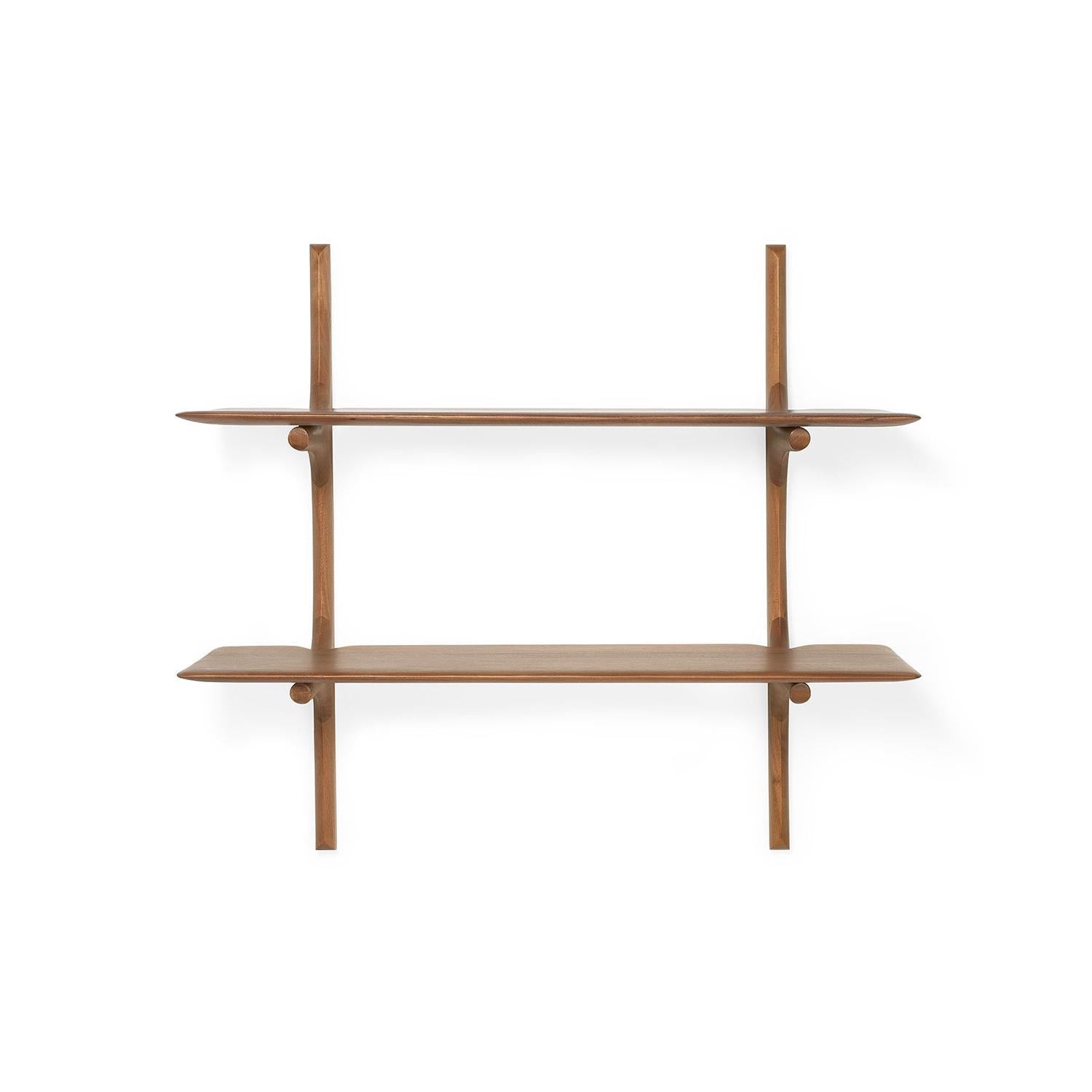 Estante de pared PI - Caoba (2 estantes)