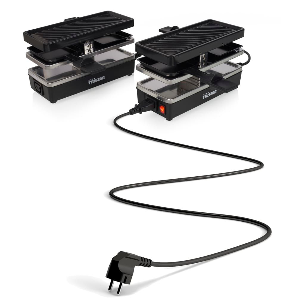 Raclette-Grill für 4 Personen Ra-2742 Schwarz 800 W 23,8 x 10,4 cm Tristar