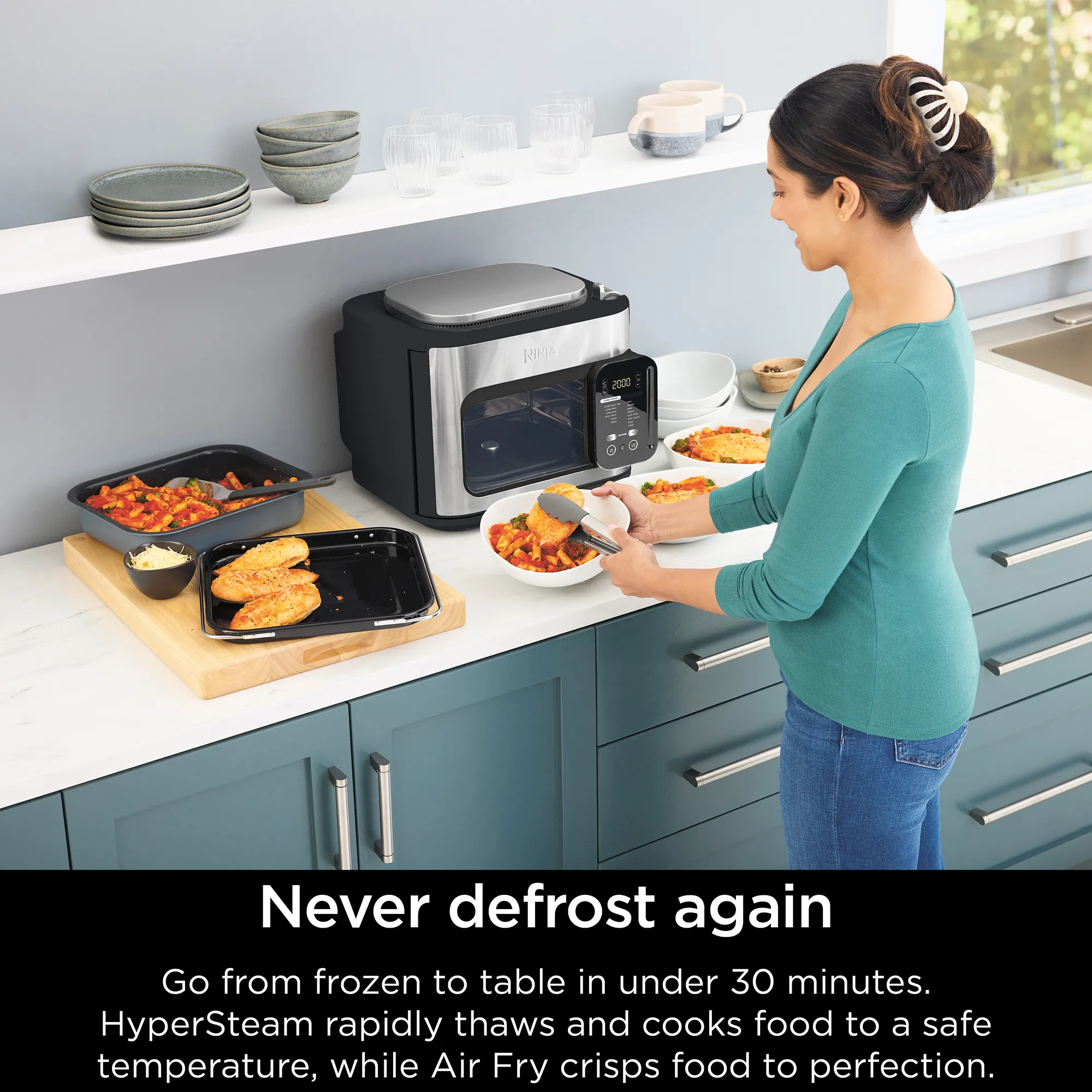 2025 Opdag Ninja Combi™ 14-i-1 – den eneste alt-i-en multicooker, ovn, airfryer og meget mere, der tilbereder perfekte komplette måltider til hele familien på bare 15 minutter.