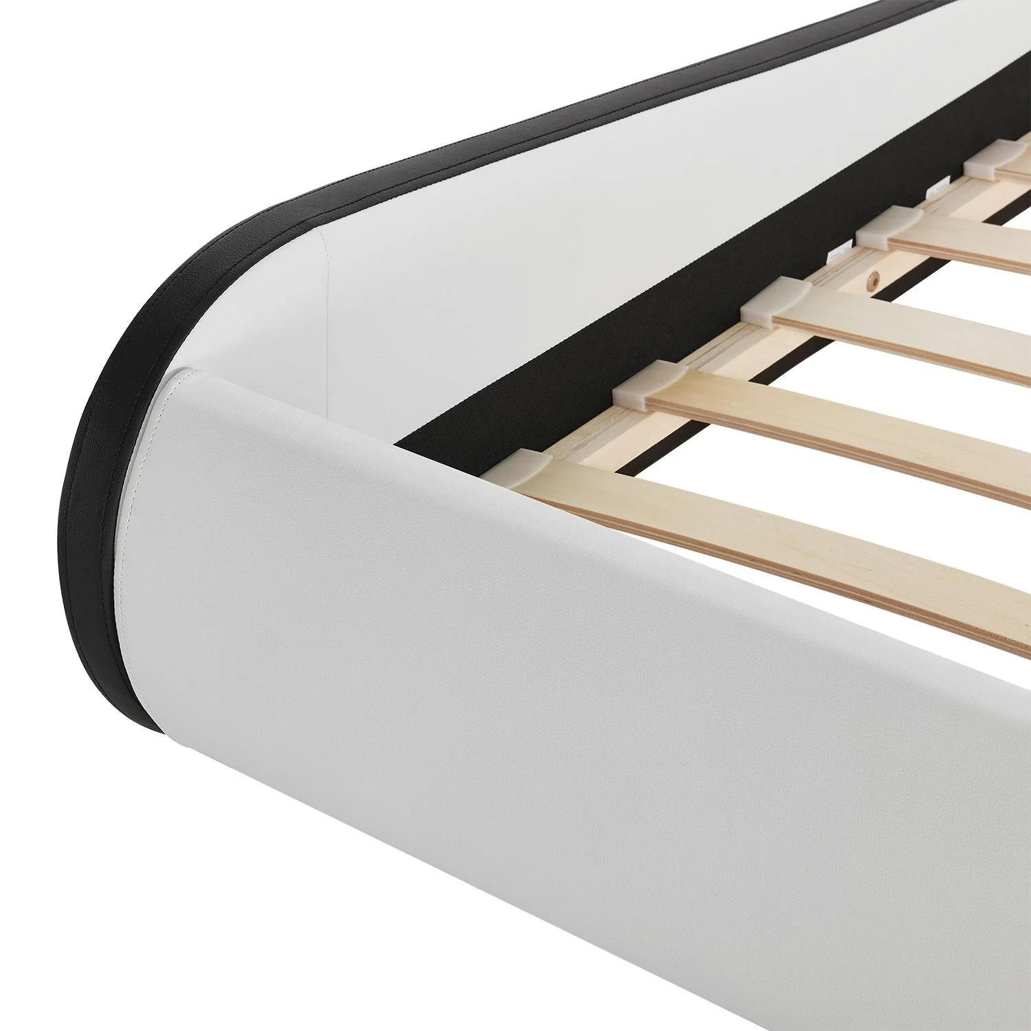 Lit capitonné Valencia 2025, 140 x 200 cm, blanc