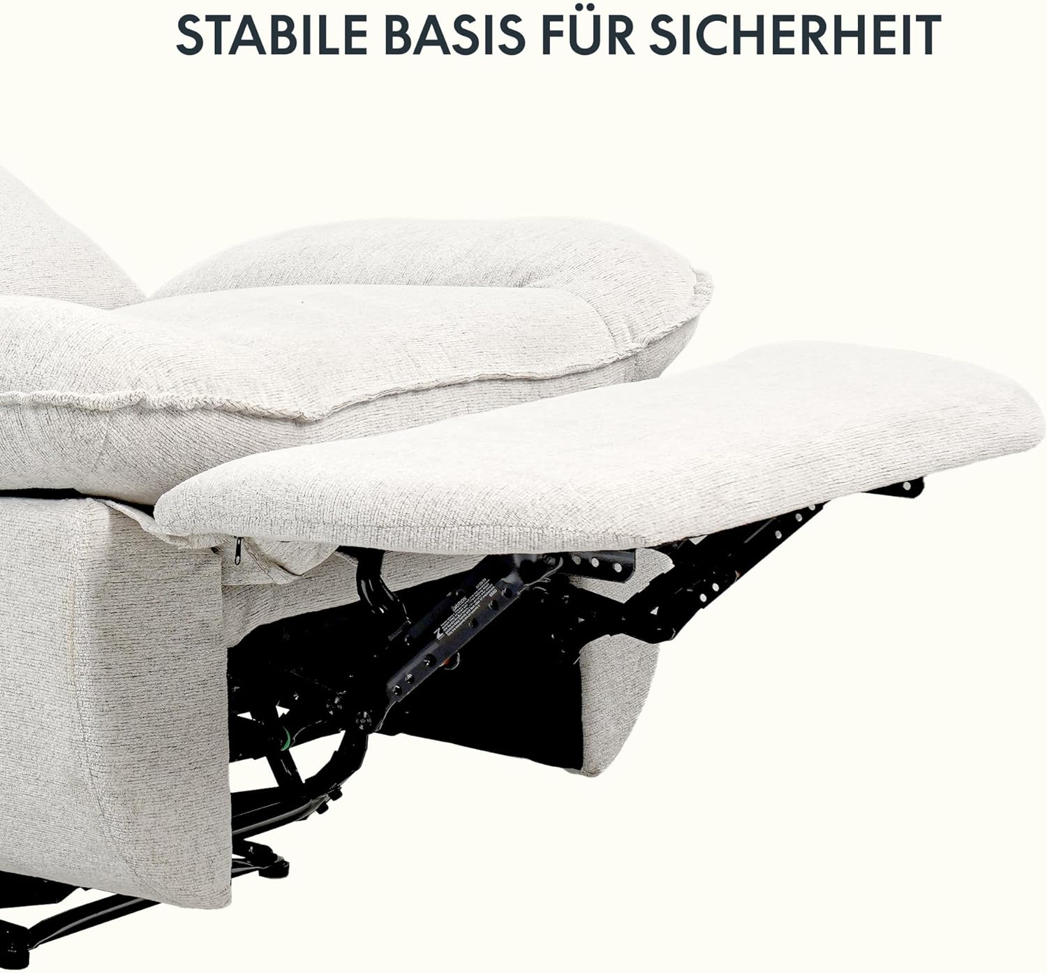 FLEXISPOT XC6 Relaxsessel, Drehsofa mit Wippfunktion, TV-Sessel mit verstellbarer Rückenlehne, Liegesessel für Schlafzimmer, Wohnzimmer und Heimkino (Beige)