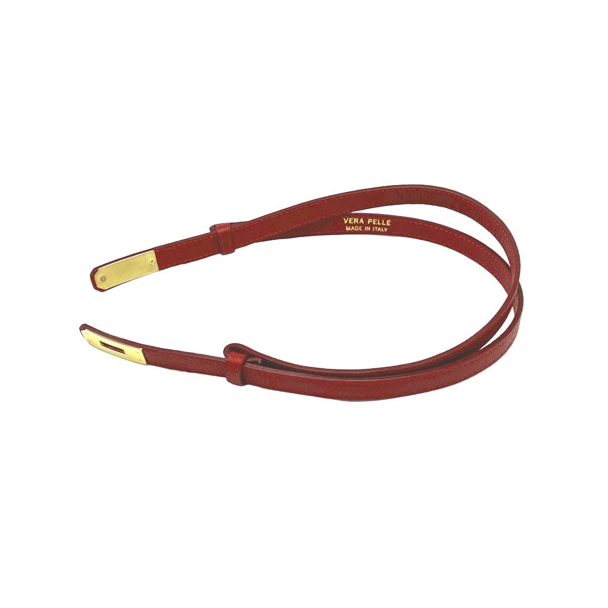 Women’s Adjustable Skinny Leather Belt – Handcrafted in Italy