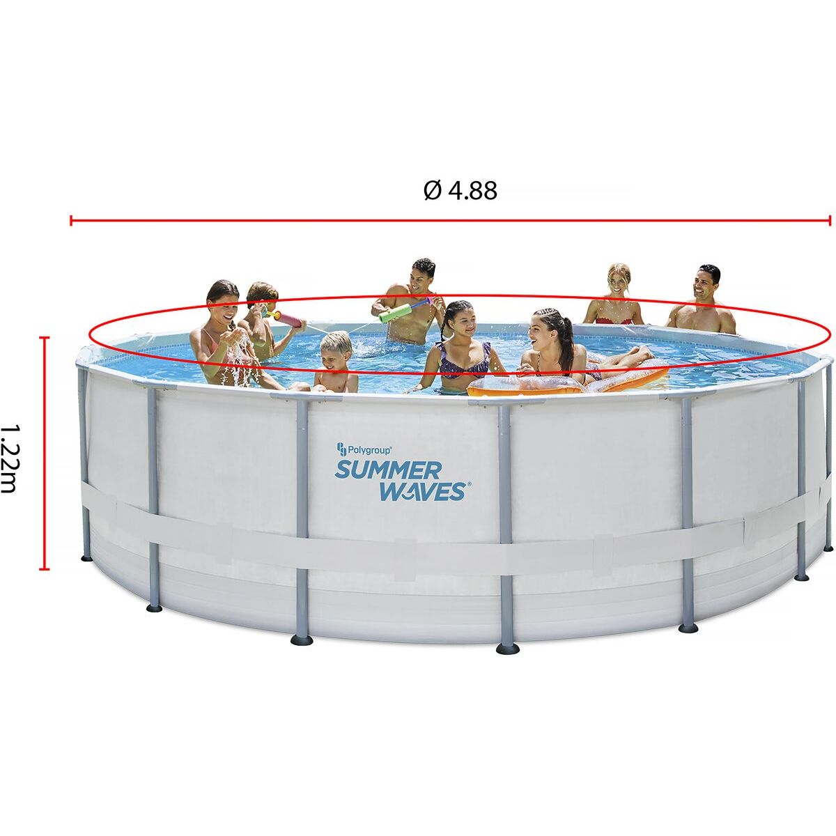 Röhrenpool „Elite“ – Ø 4,88 x 1,22 m