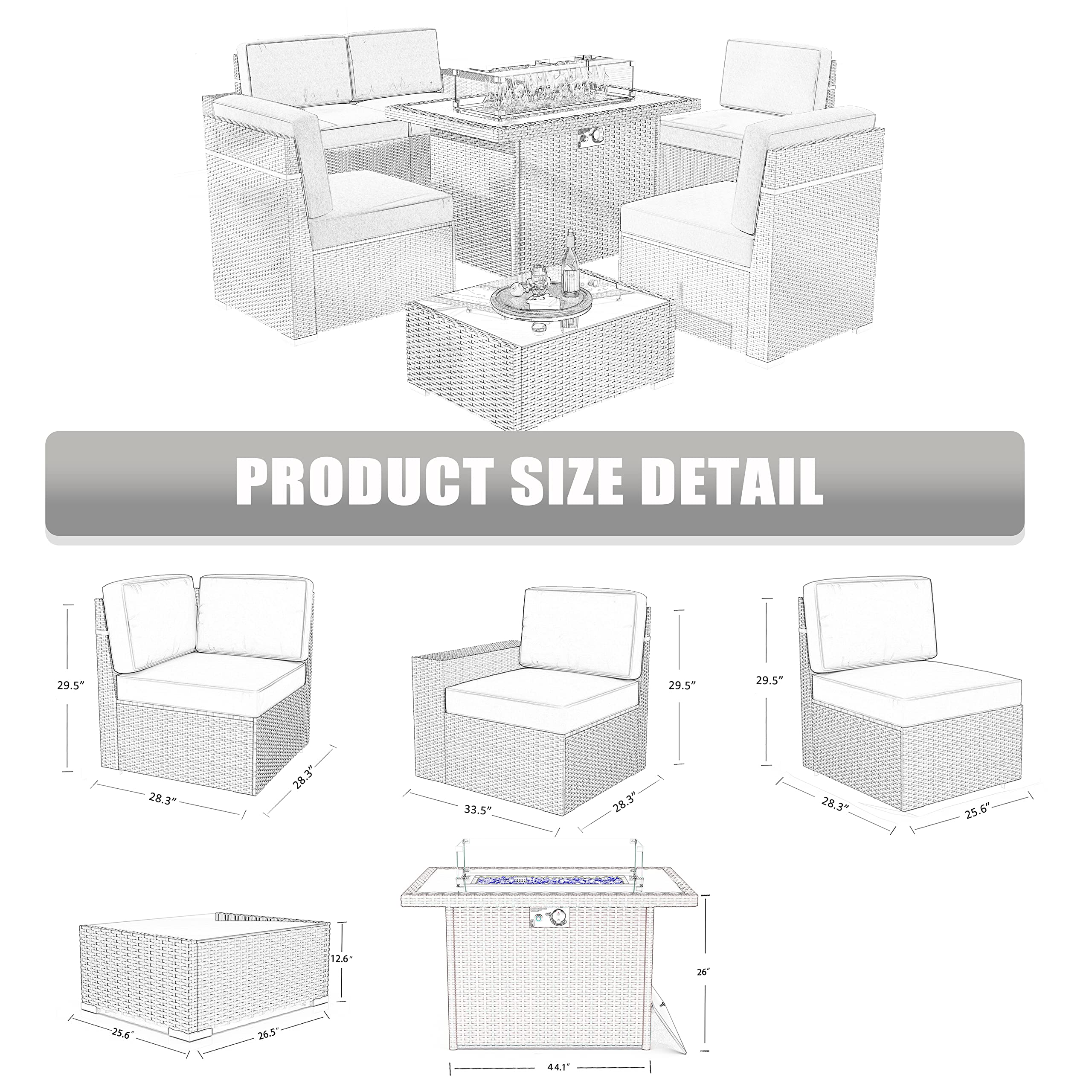 LayinSun udendørs sektionsmøbler til samtaler