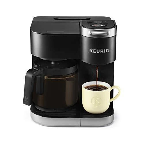 Keurig K-Duo enkelt- og 12-kops drypkaffemaskine, kompatibel med K-Cup-kapsler og formalet kaffe, sort