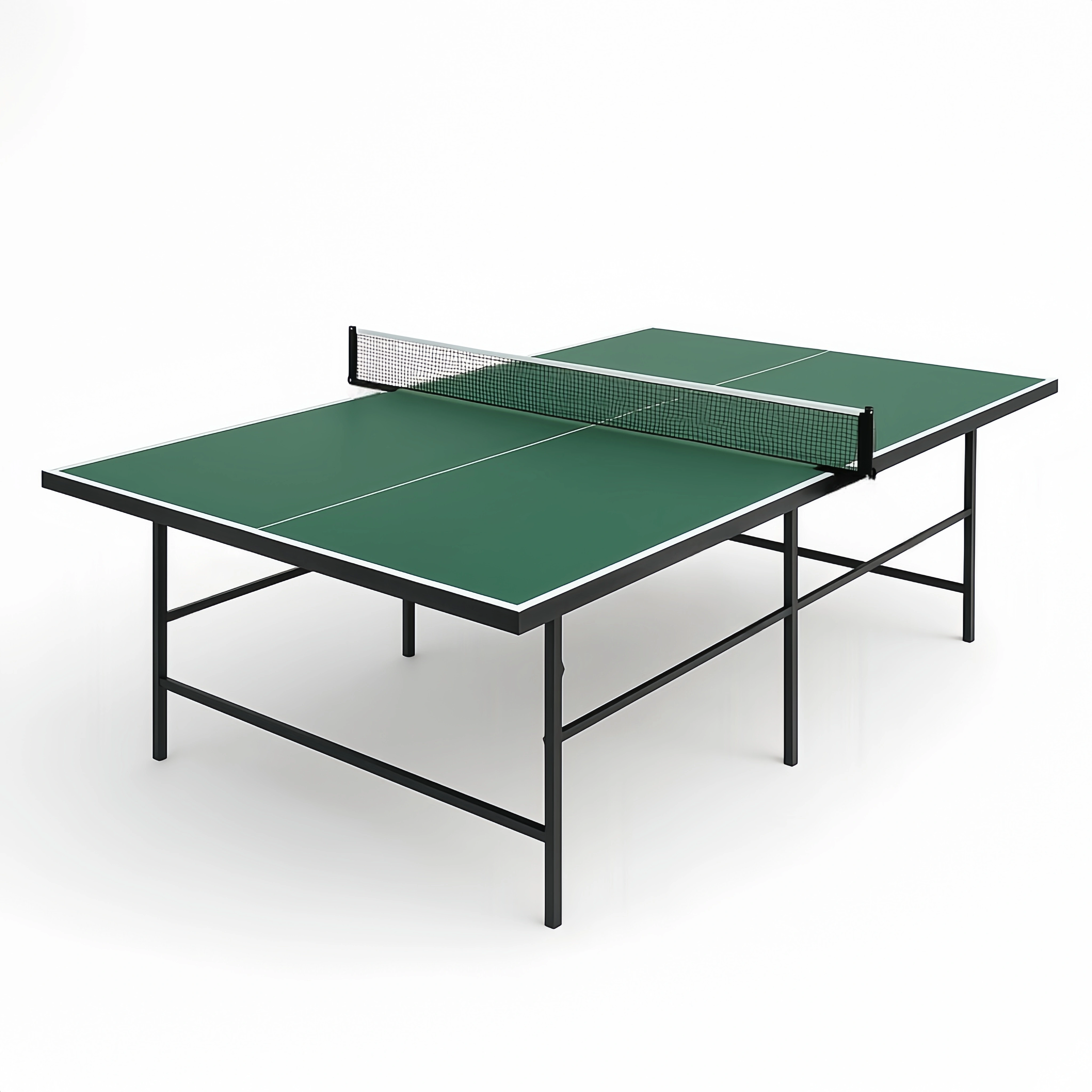Table de ping-pong verte en acier, idéale pour l'intérieur, 274 x 152,5 x 76 cm