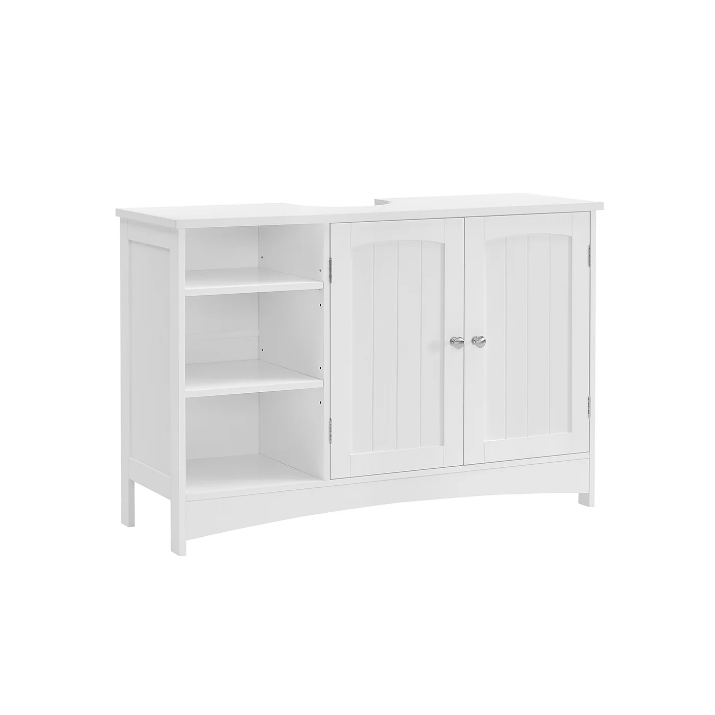 Badeværelsesskab under vasken med åbne rum