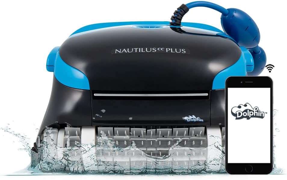 Robot nettoyeur de piscine Dolphin Nautilus CC 2025 pour piscines jusqu'à 10 mètres – Brosse pour grimper aux parois