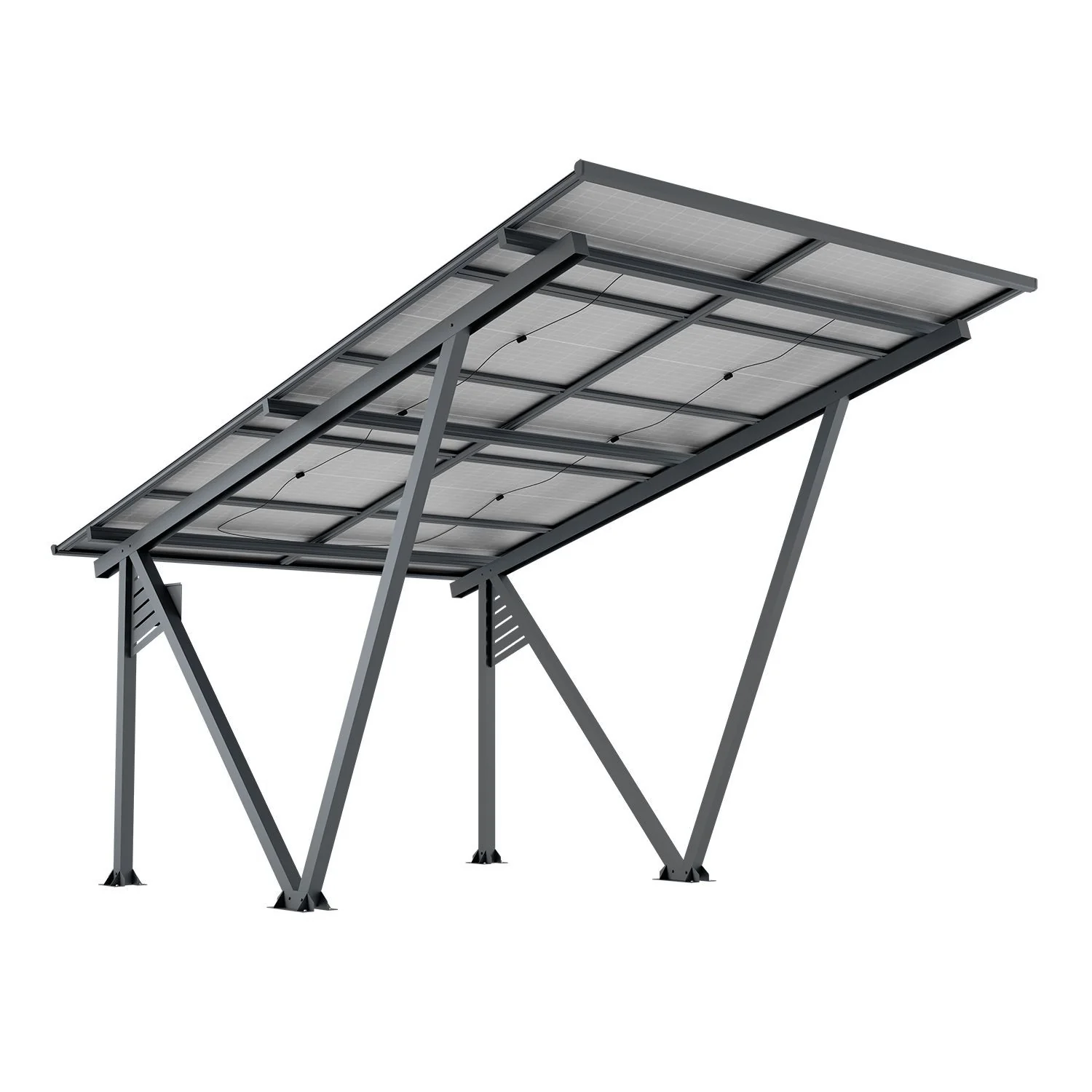 Structure de carport solaire SunLuxe 2025 - 4100 watts