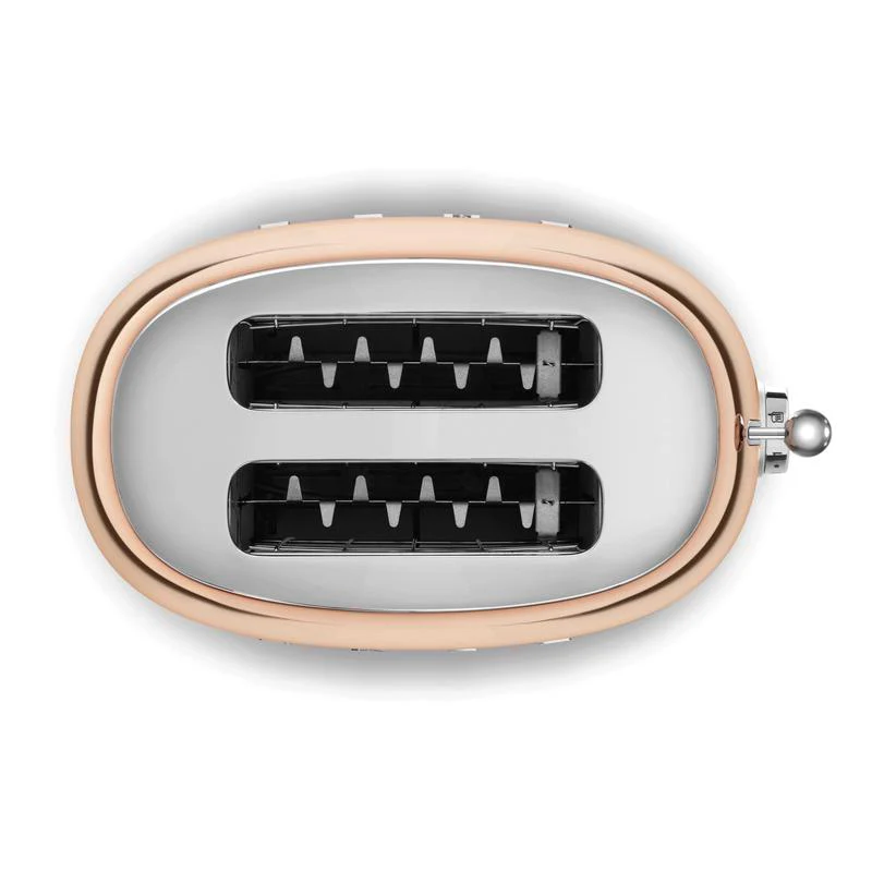 2025 SMEG TSF01RGUK Retro 2-skivers brødrister, 1950'er-stil – Rosaguld