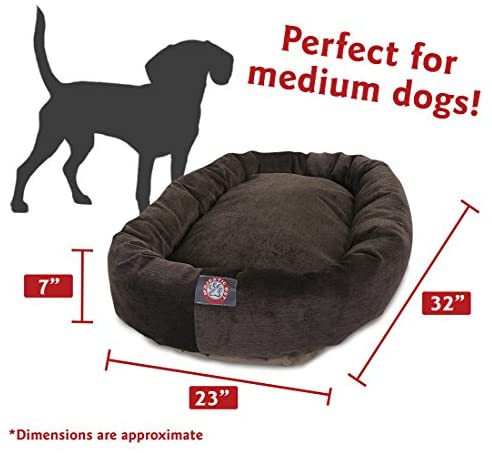 Majestic Pet Villa Bagel Hundeseng | Beroligende donutformet seng, flere størrelser og farver