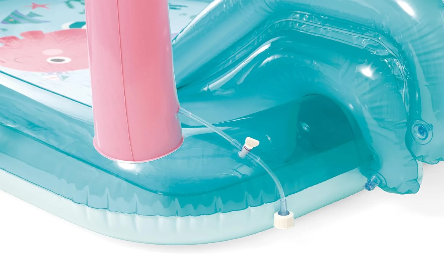 Intex Jungle Adventure Oppusteligt Legeområde – Pool med Rutsjebane og Vandlege til Børn