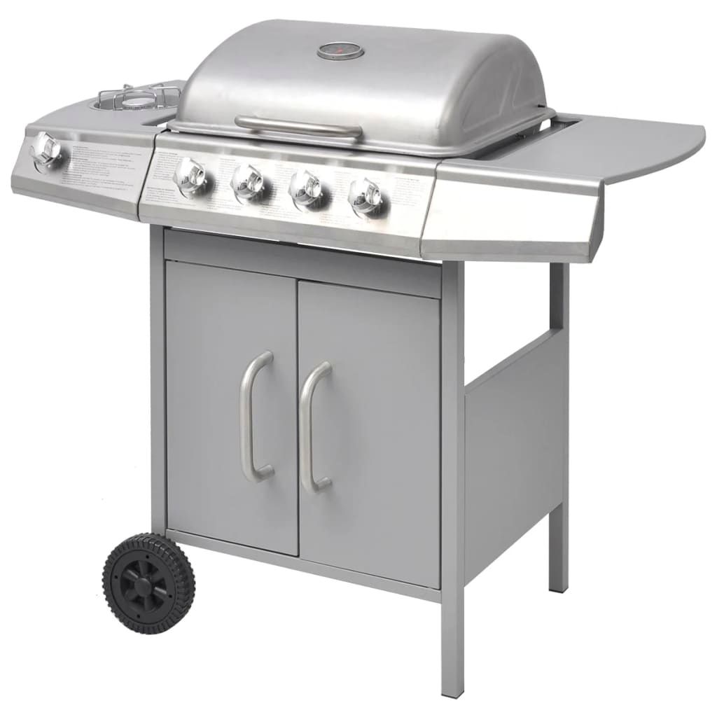 Vidaxl Gasgrill mit 4+1 Brennern, Silber