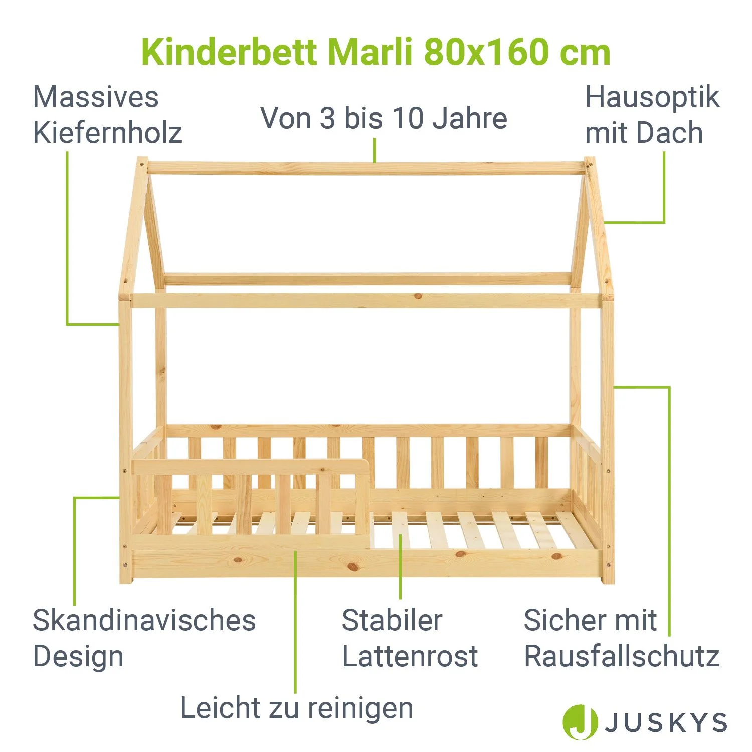 Lit enfant Marli 2025, 80 x 160 cm