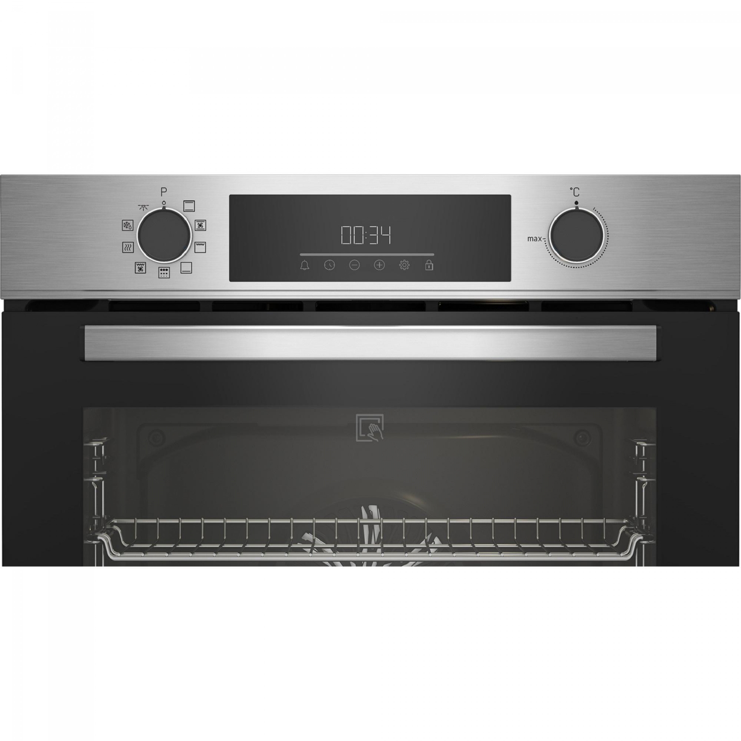 Beko BBIE12300XMP Multifunktionsbackofen, 2,6 kW, 72 l, Klapptür, 9 Kochfunktionen, Energieeffizienzklasse A – Edelstahl