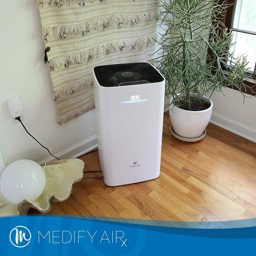 Medify MA-112 | Le seul purificateur d'air avec un CADR de 950 et un filtre HEPA H13 | Couvre jusqu'à 465 m² toutes les 12 minutes / 4 650 pi² toutes les heures | Double entrée d'air avec 2 jeux de filtres pour les allergies, le smog, les odeurs, la
