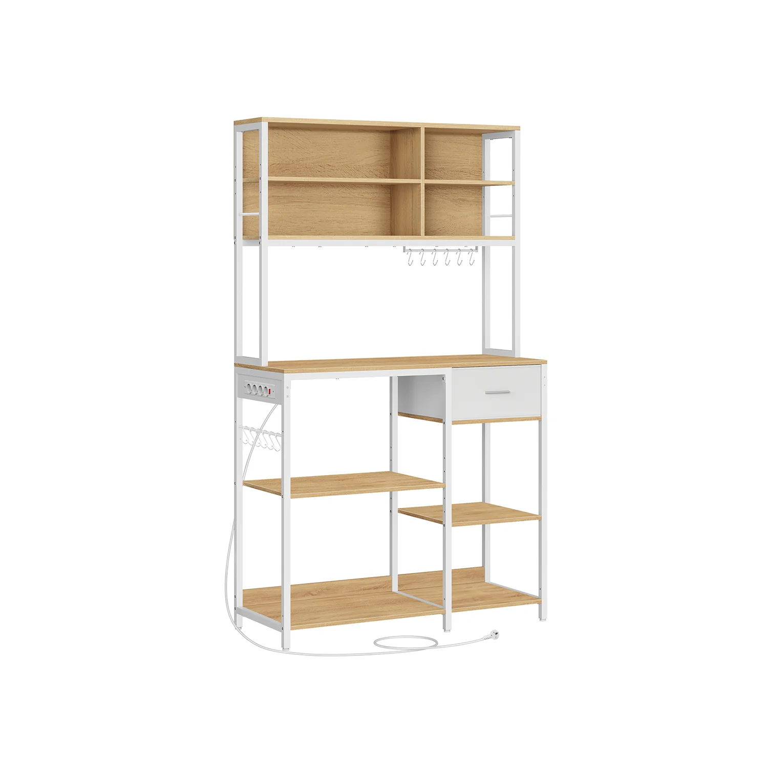 Køkkenhylde med multistik