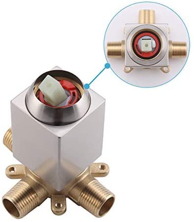 KES Schwarze Duscharmatur mit Duschventil und Regenduschkopf