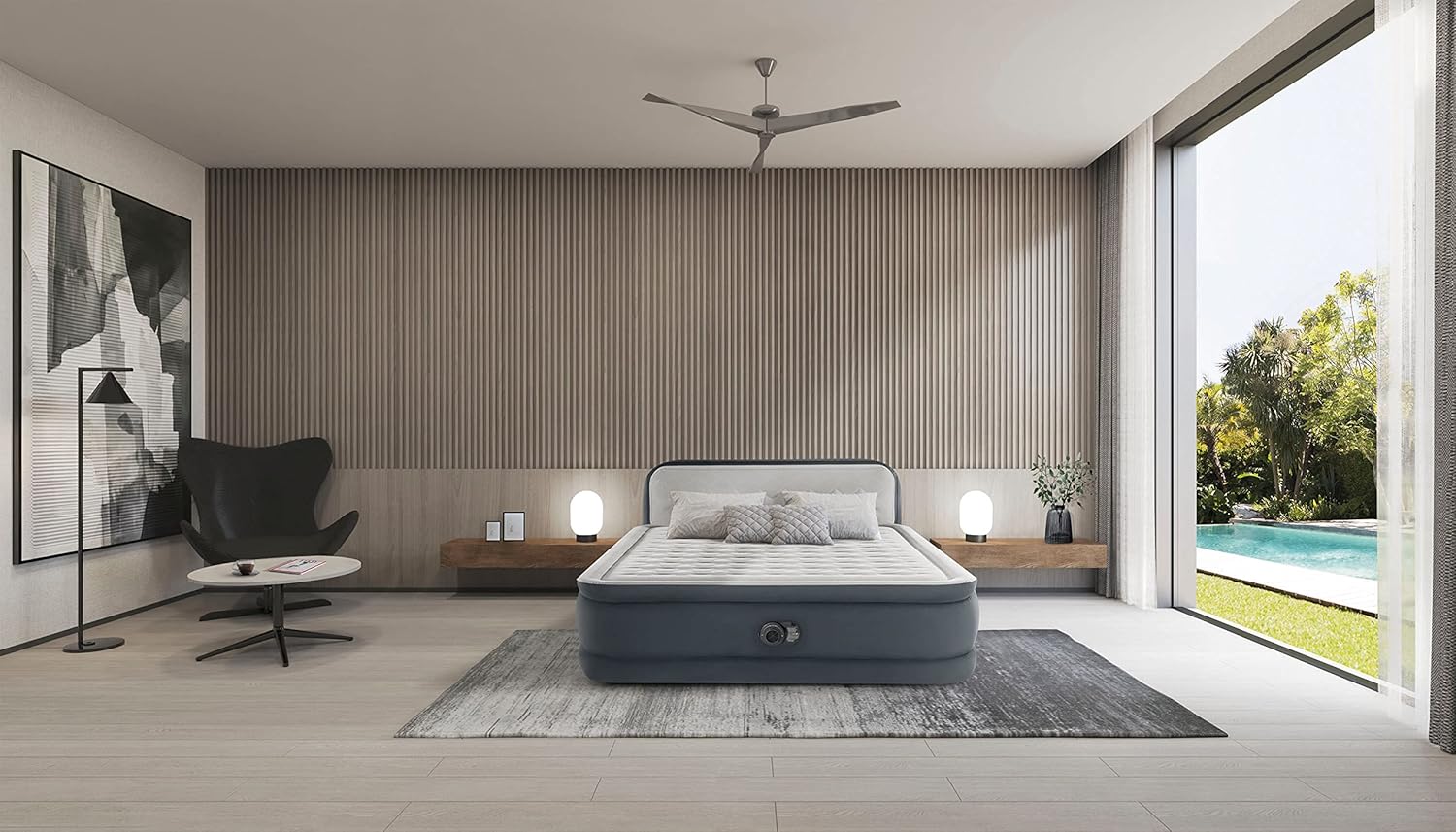 Intex 64428NP – Matelas gonflable ultra moelleux pour 2 personnes avec Fiber-Tech