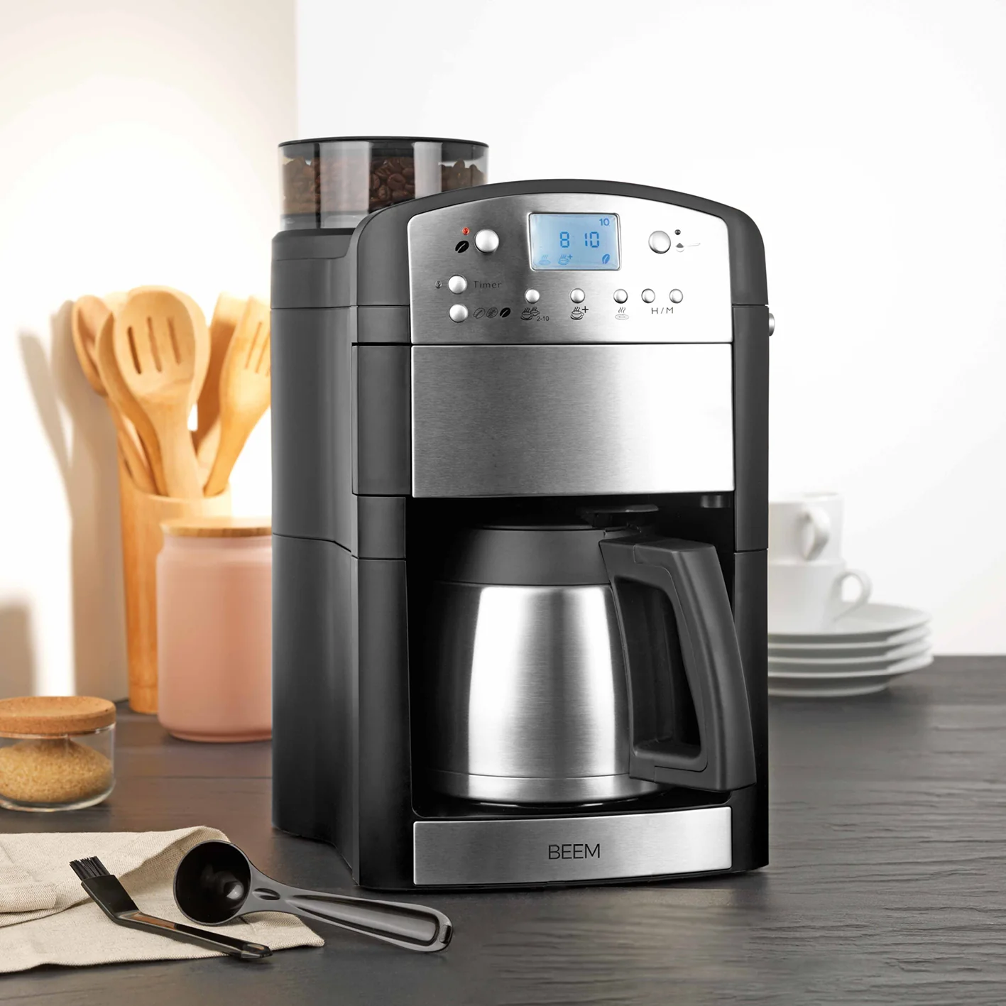 2025 FRAÎCHEUR-ARÔME-PARFAIT – Cafetière à filtre avec broyeur intégré et carafe isotherme