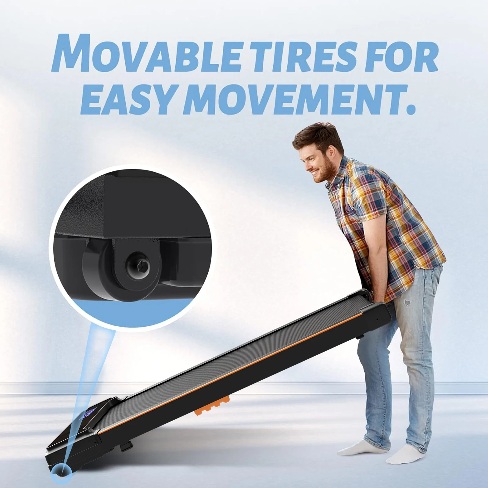 Tapis de course pliable CoolHut 2025, à utiliser sous un bureau. Portable et 2 en 1 : marche, jogging et travail à domicile. Moteur silencieux de 2,5 CV. Écran LED et télécommande. Noir.