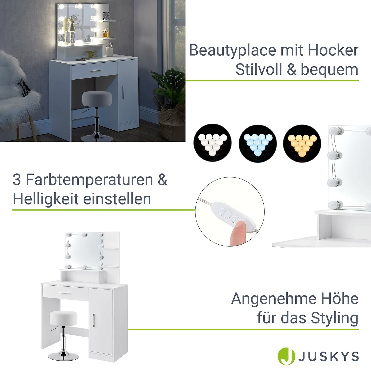 Zoey Schminktisch (Modelljahr 2025) mit Tonia Hocker