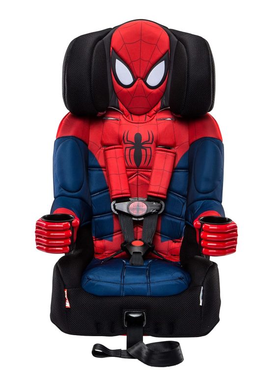 2025 KidsEmbrace Marvel Spider-Man 2-i-1 fremadvendt selepude med LATCH-system | 5-punktssele 9-28 kg. Kan omdannes til selestøttet selepude 18-45 kg | Justerbar