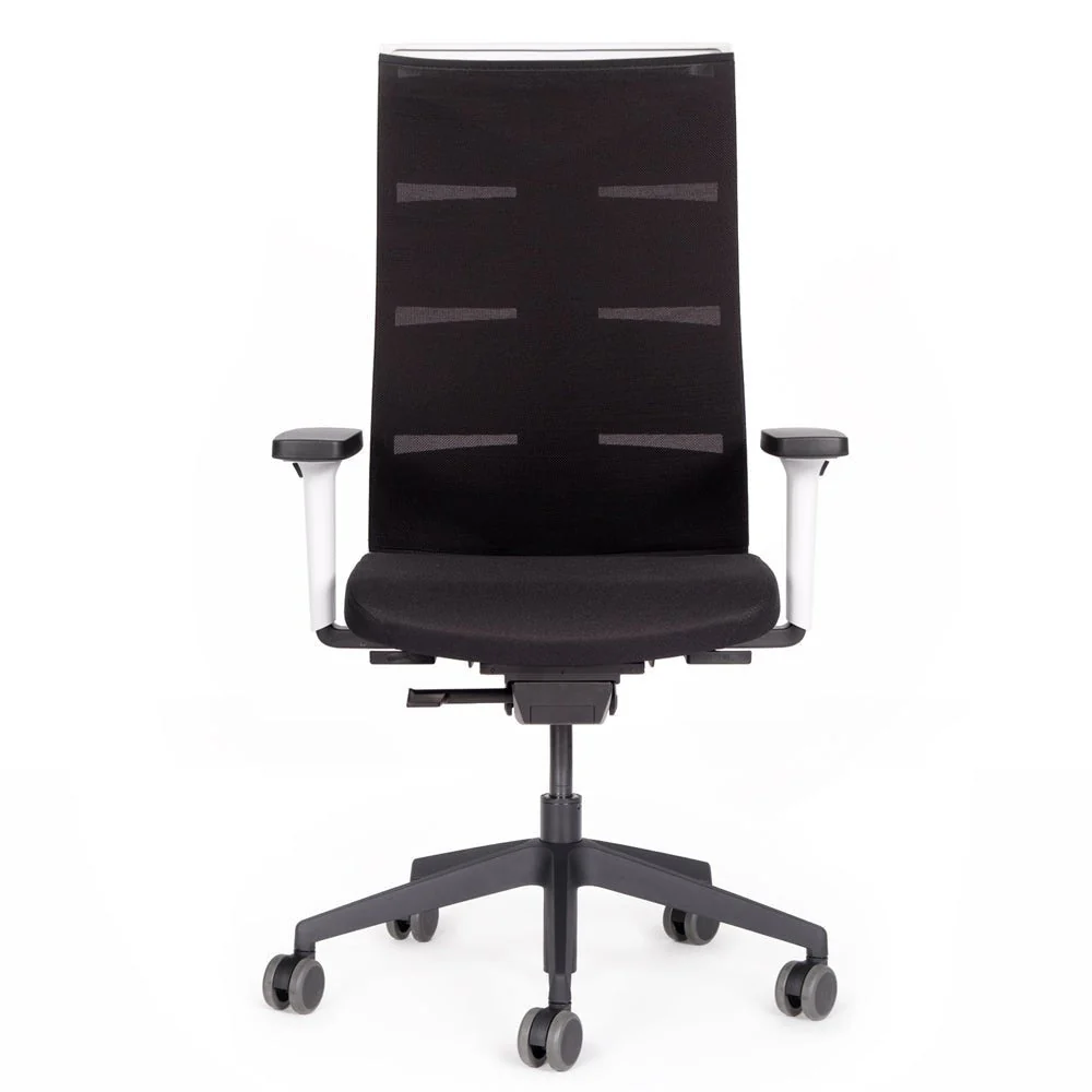 Agilis Matrix MT12 2025 Langsam verstellbarer ergonomischer Bürostuhl mit Netzrückenlehne, Sonderedition, Reines Schwarz