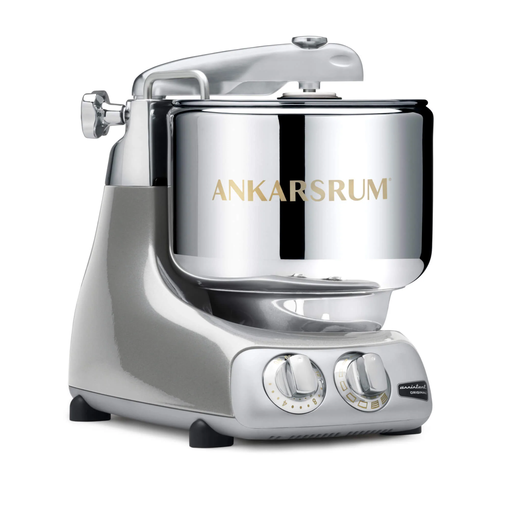 2025 Ankarsrum Assistent Original 6230 – alsidig foodprocessor med retrodesign. 7L skål i rustfrit stål. 1500W motor. Komplet tilbehør. Håndlavet i Sverige. 7 års garanti.