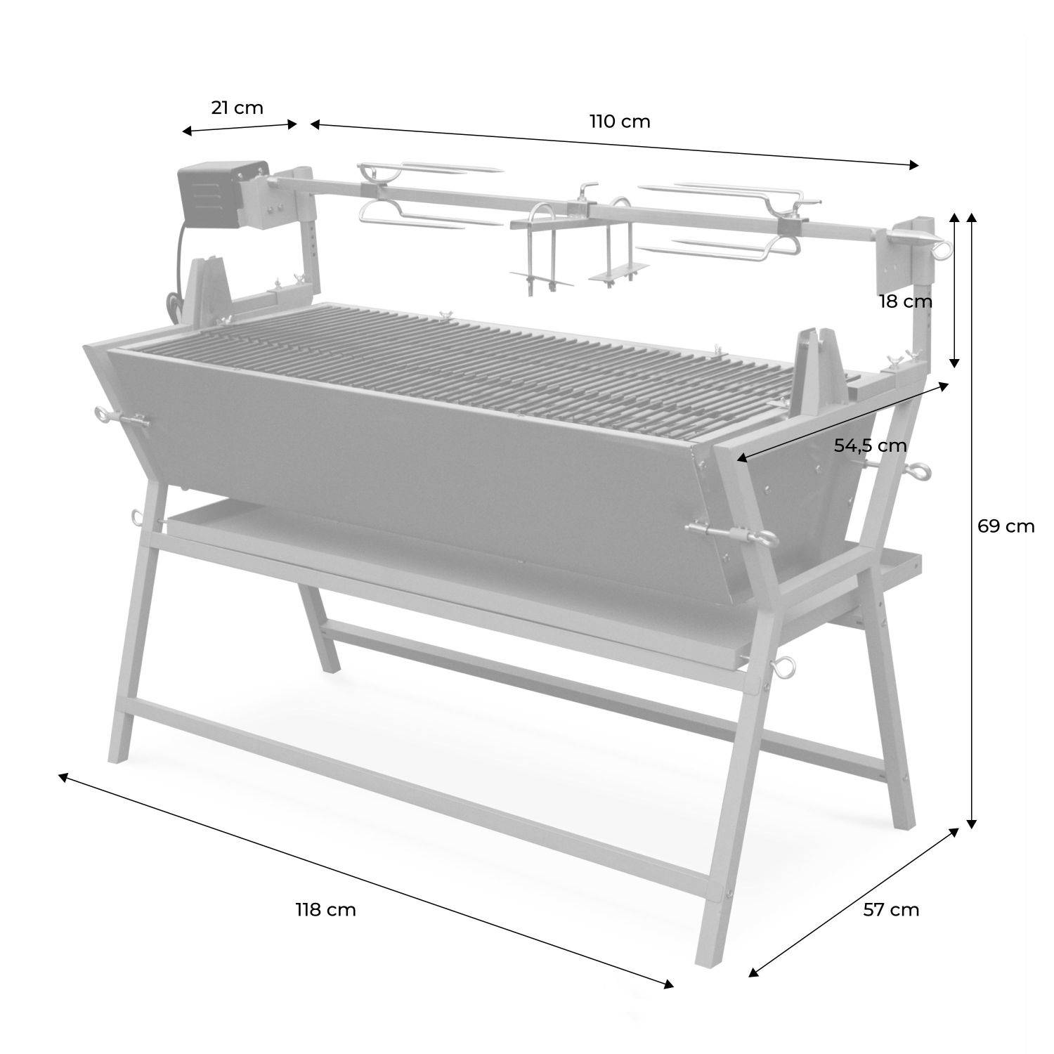Grill, Grill, Trækul, Elektrisk, Grå | Mathurin | Sweeek