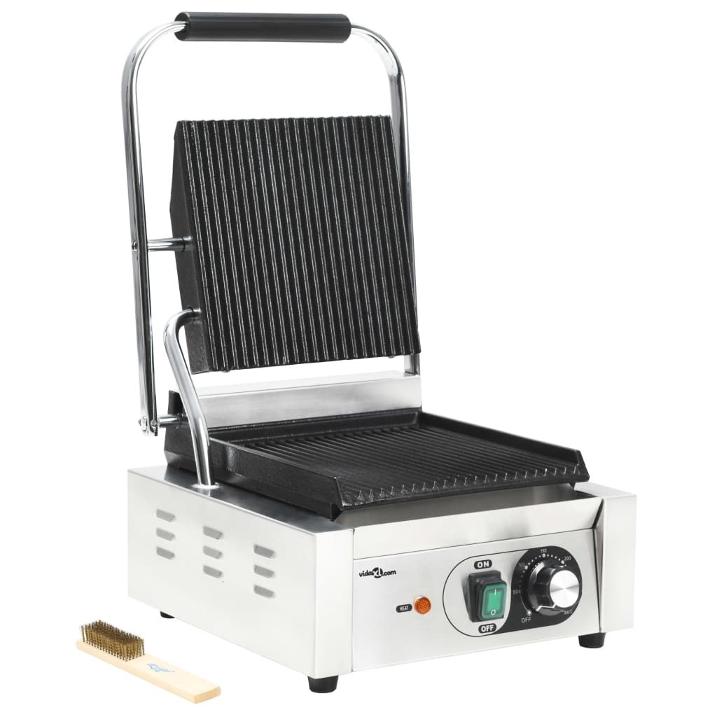 Ribbegrill i rustfrit stål 1800W 31x30,5x20cm Vidaxl